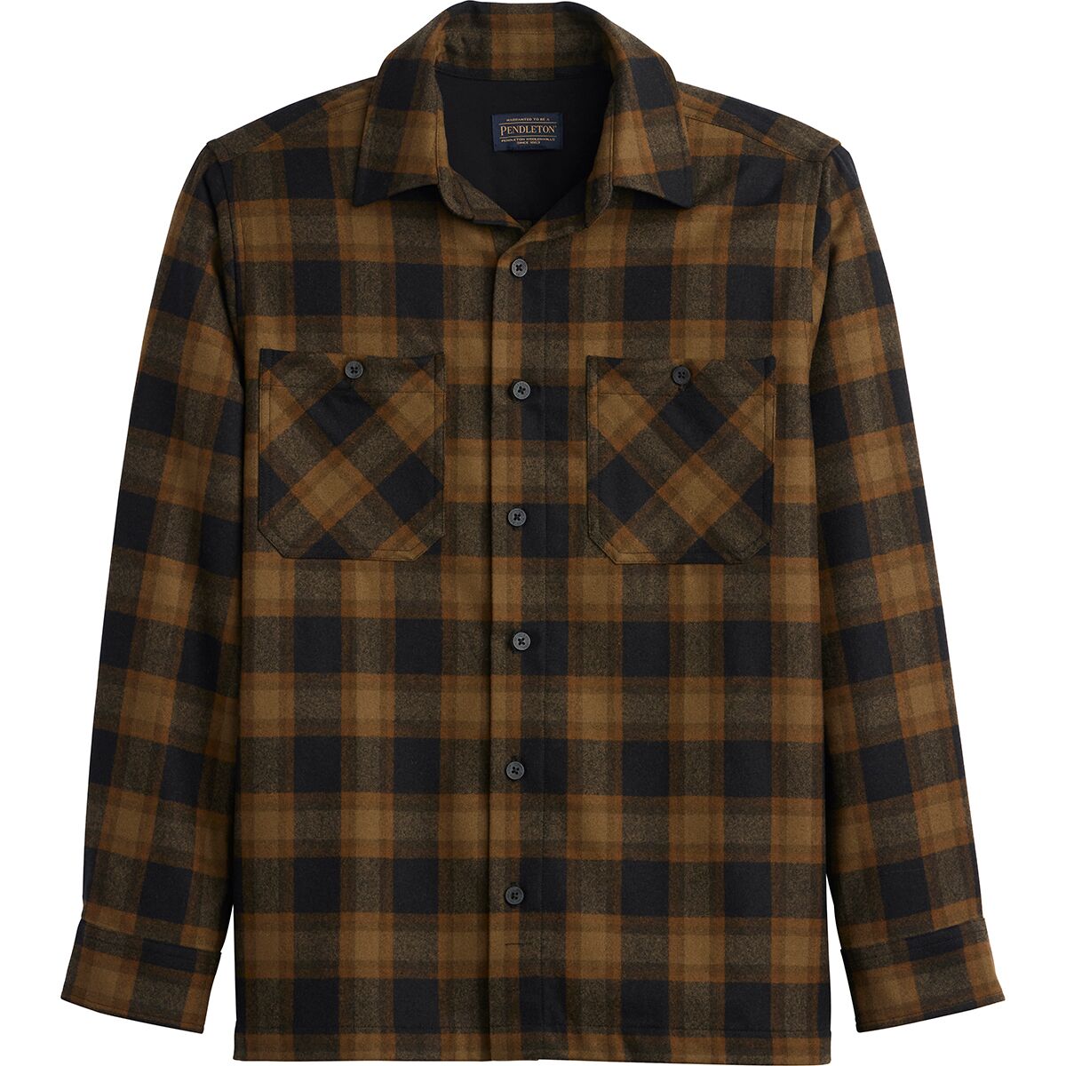 Image of Pendleton Umatilla Work Shirt - Men's Olive/Black Check, S