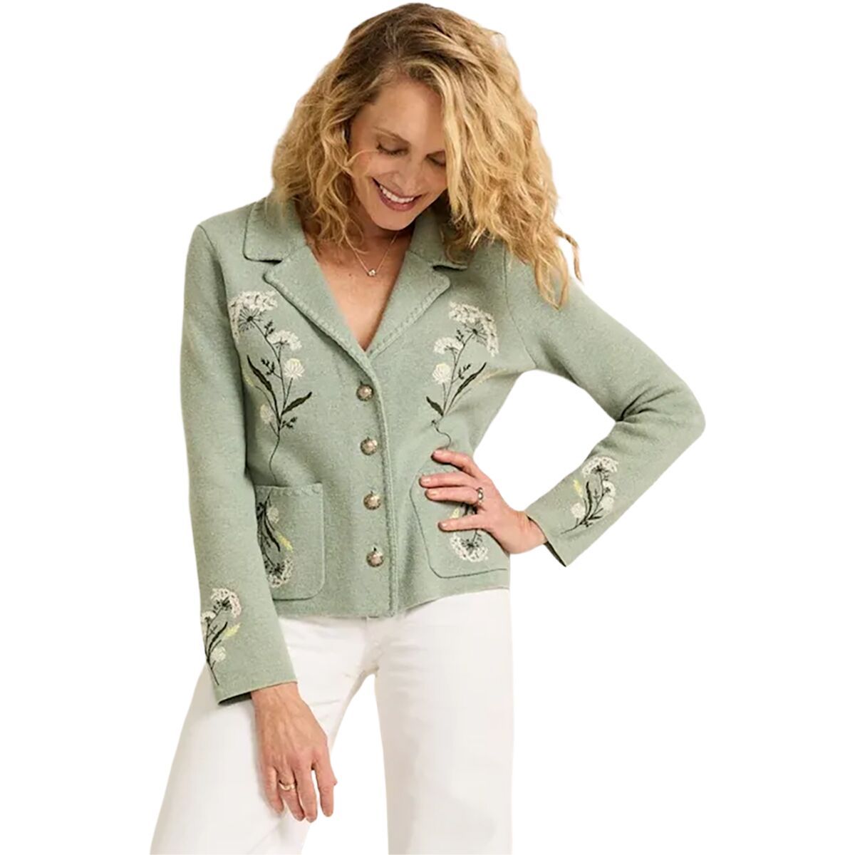 Image of Pendleton Souvenir Cardigan - Women's Seafoam Heather, L