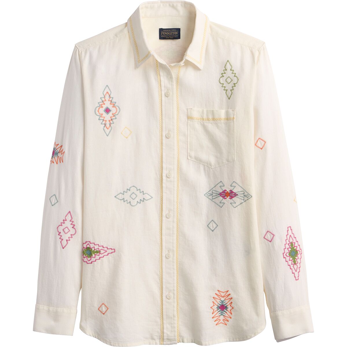 Image of Pendleton The Perfect One Pocket Shirt - Women's Ivory, L