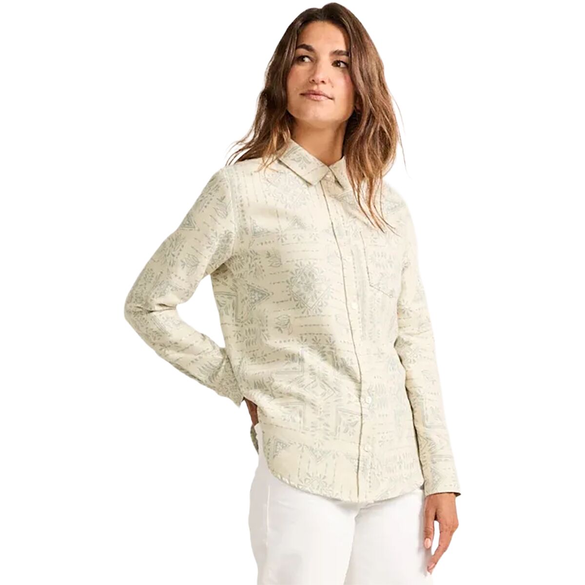 Image of Pendleton The Perfect One Pocket Shirt - Women's Shale Laurel Grove, M