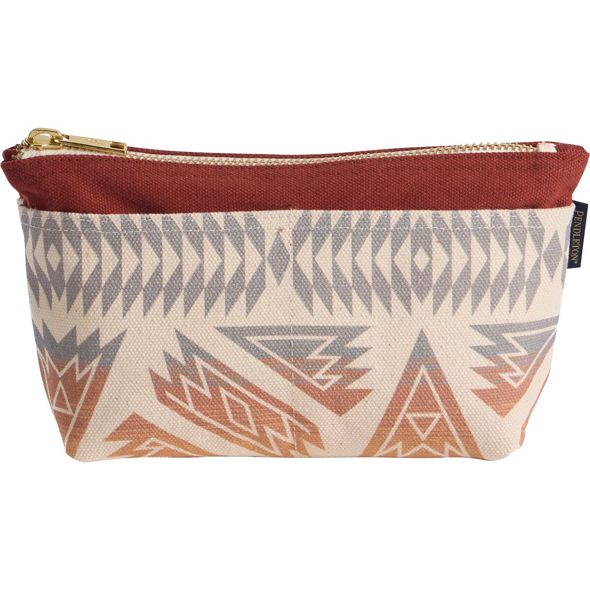 Image of Pendleton Astoria Canvas Zip Pouch Ponderosa Brick, One Size