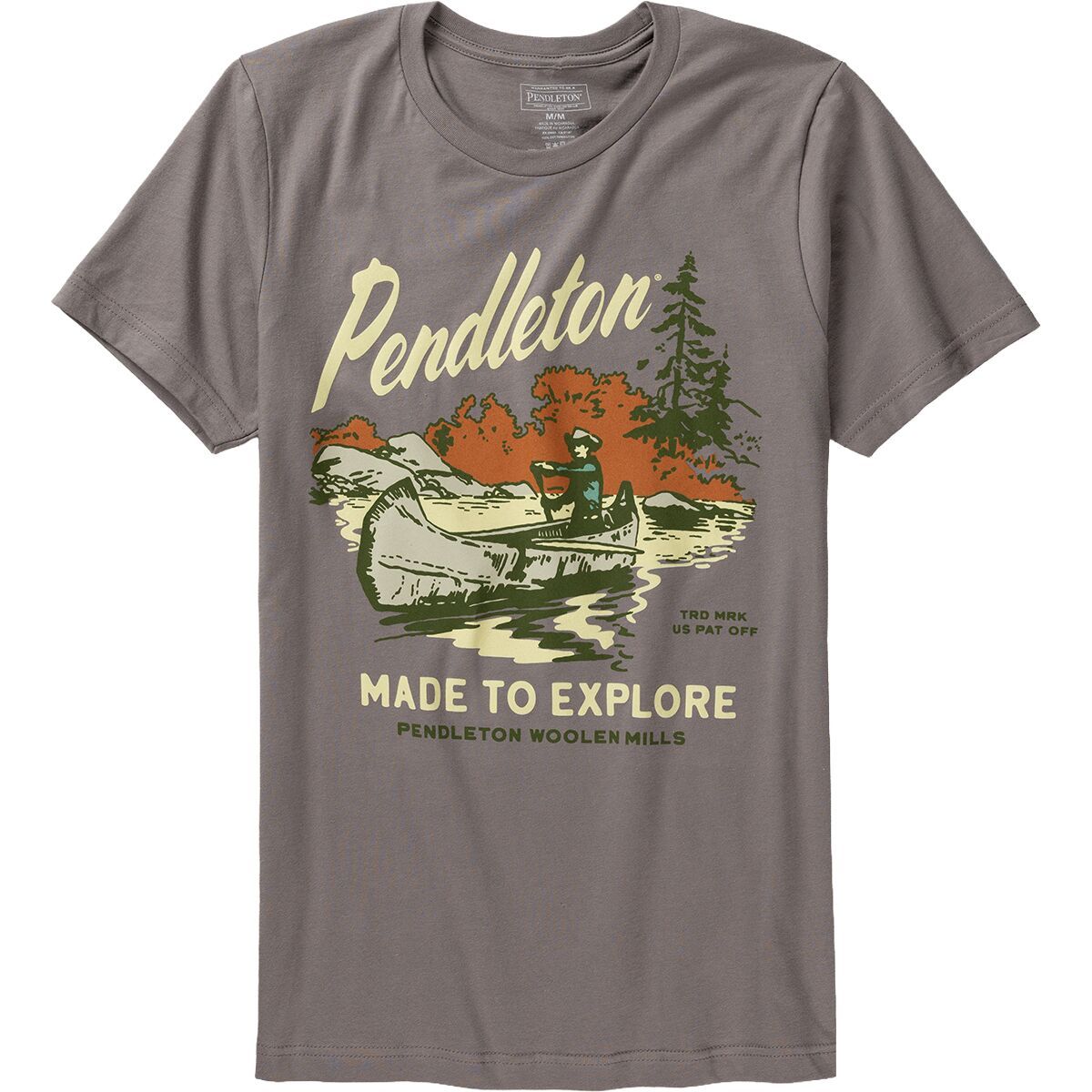 Image of Pendleton Canoe Graphic T-Shirt Pebble/Multi, XXL