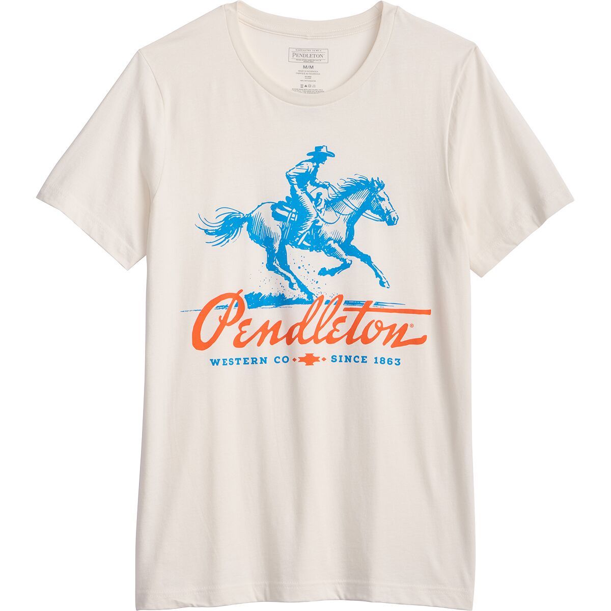 Image of Pendleton Racehorse T-Shirt - Men's Vintage White/Blue, S