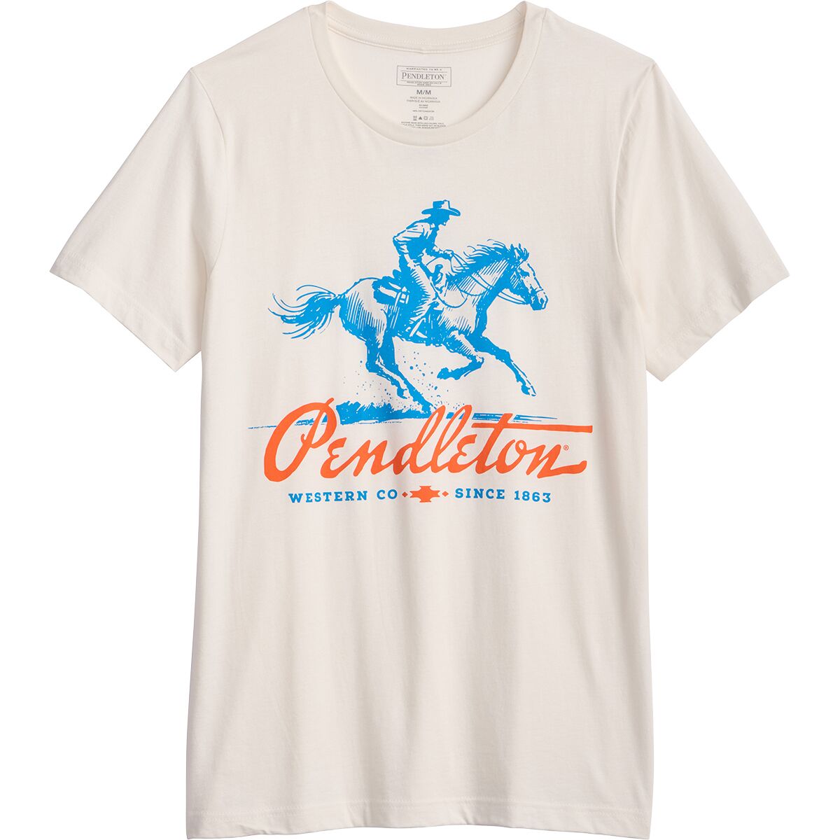 Image of Pendleton Racehorse T-Shirt - Men's Vintage White/Blue, S