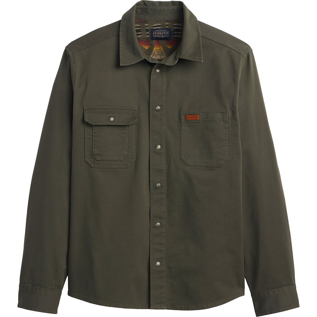 Image of Pendleton Twill Work Shirt - Men's Green/Ponderosa, S