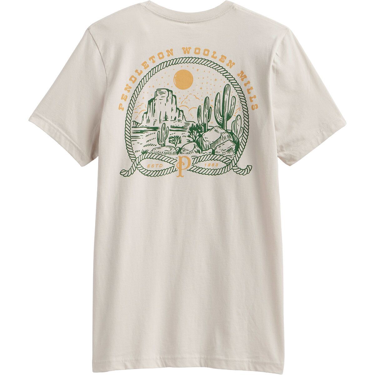 Image of Pendleton Western Oasis Graphic T-Shirt - Men's Dust/Black, M