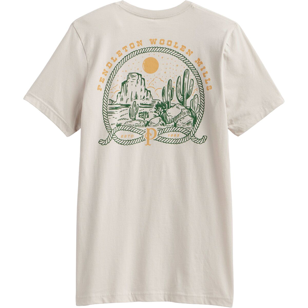 Image of Pendleton Western Oasis Graphic T-Shirt - Men's Dust/Black, M
