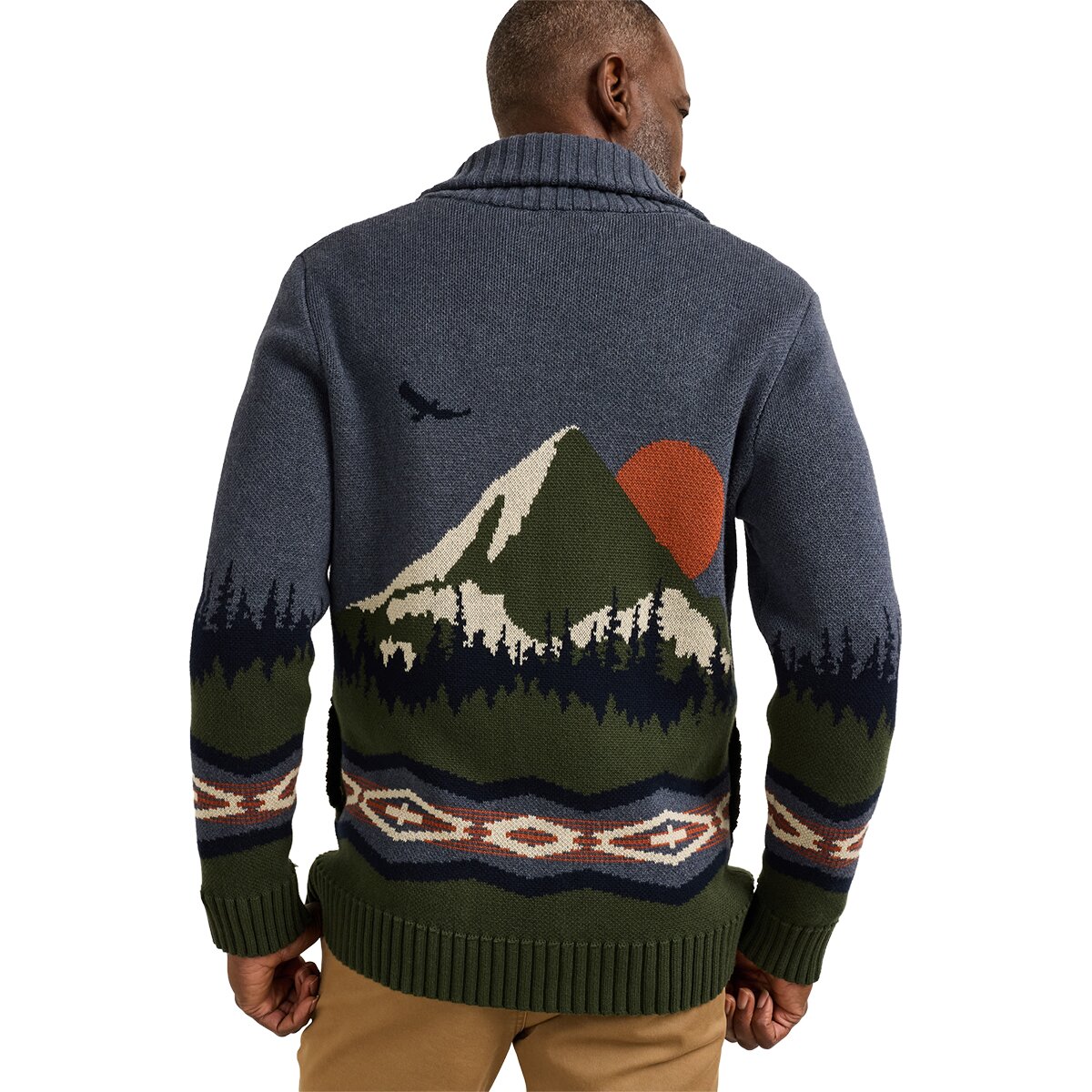 Image of Pendleton Mountain Cotton Cardigan - Men's Mountain Blue, M