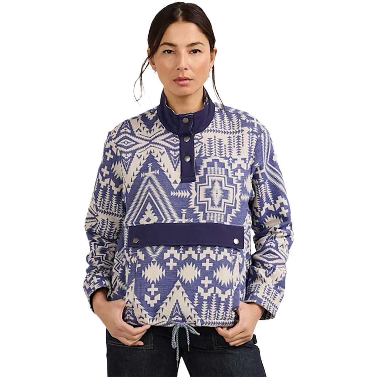 Image of Pendleton DoubleSoft 1/2-Snap Pullover - Women's Cobalt Blue, M
