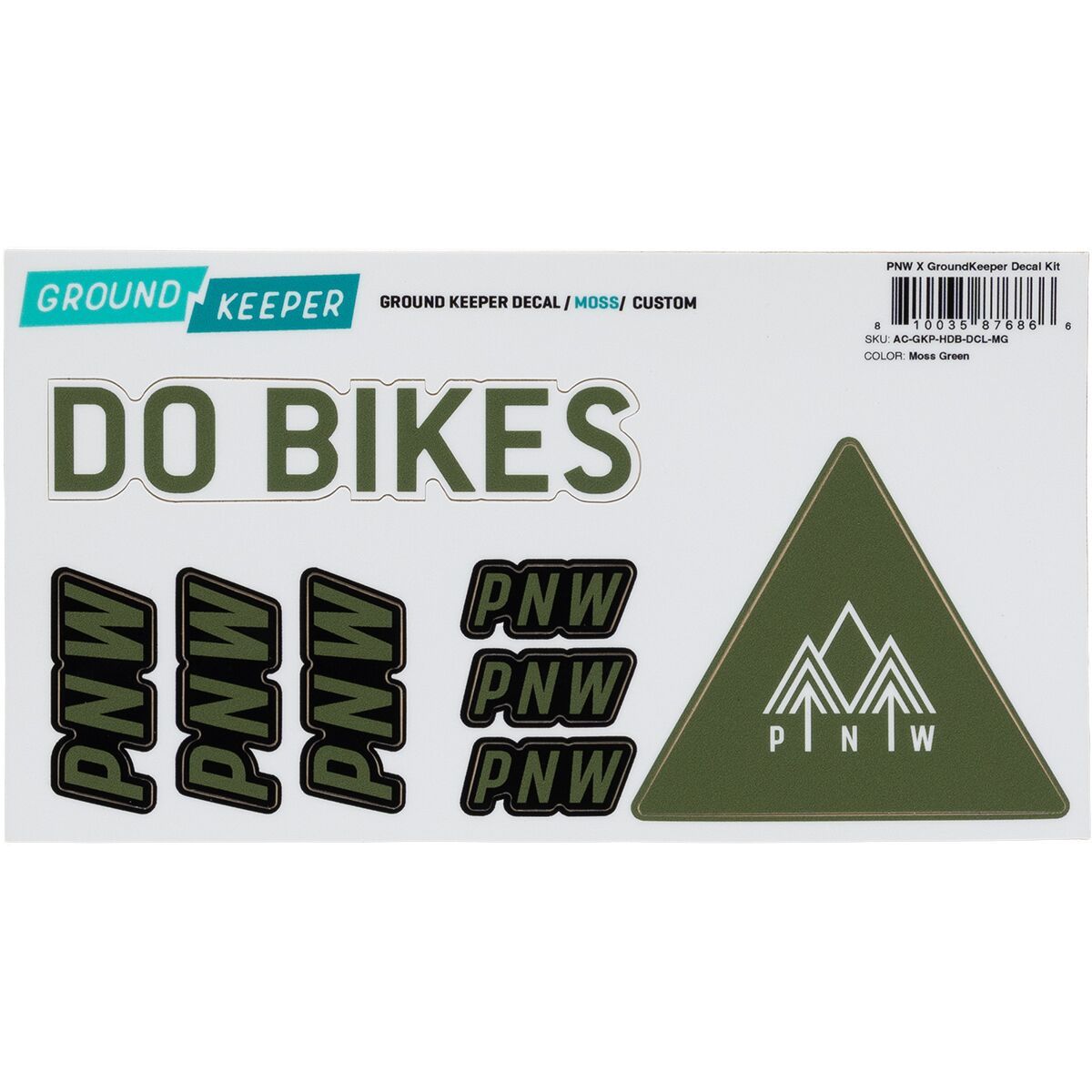 Image of PNW Components Handlebar Decal Kit Moss Green, One Size