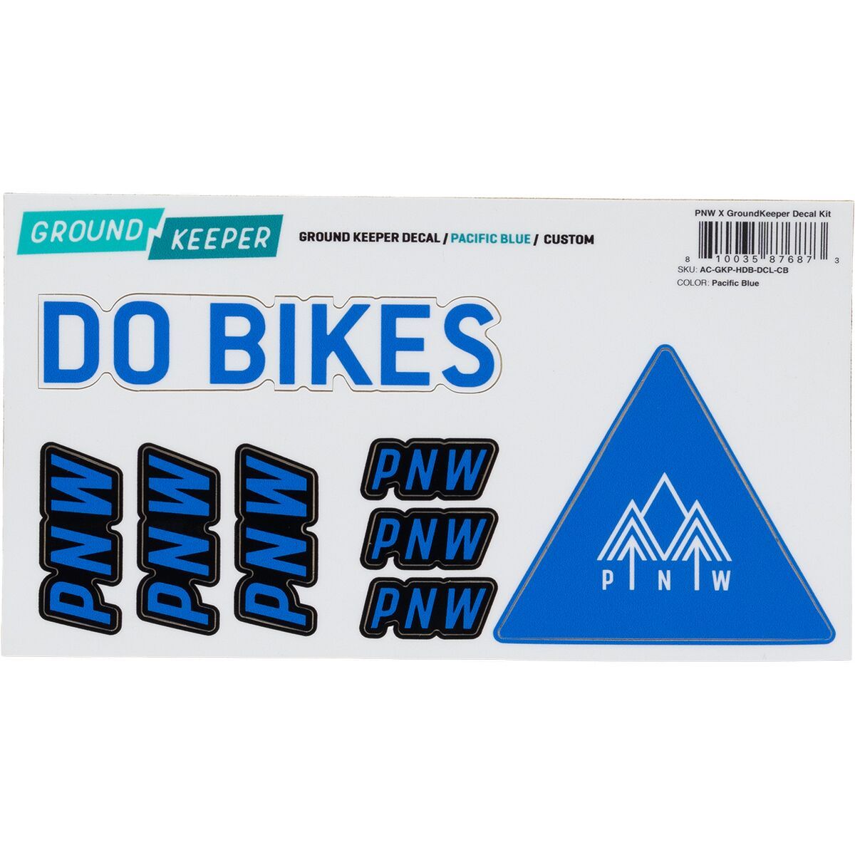 Image of PNW Components Handlebar Decal Kit Pacific Blue, One Size