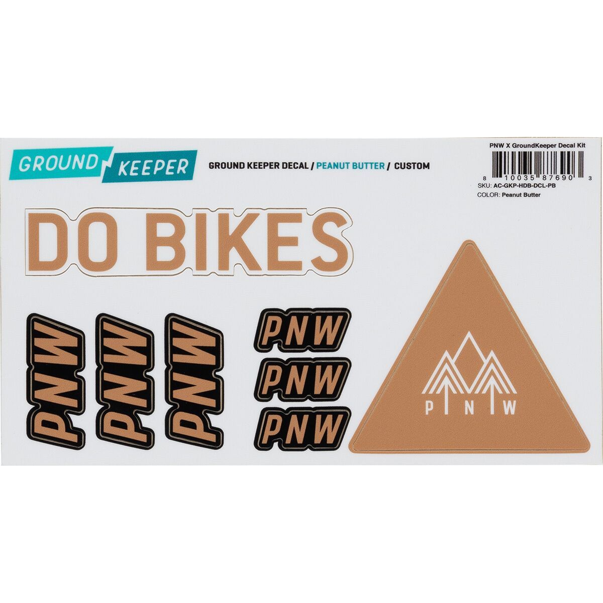 Image of PNW Components Handlebar Decal Kit Peanut Butter, One Size