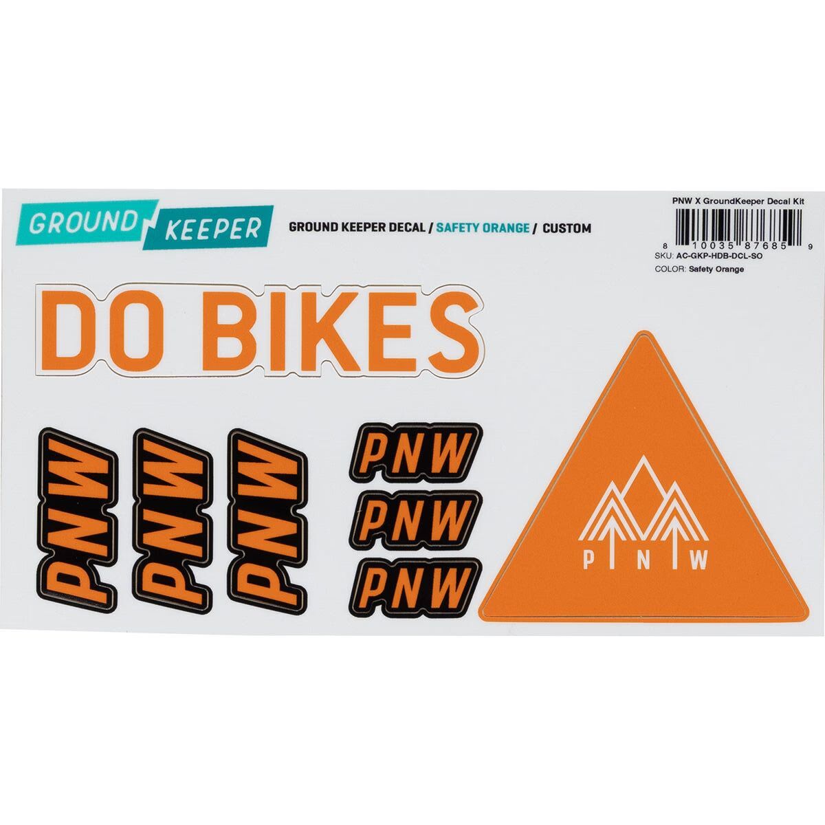 Image of PNW Components Handlebar Decal Kit Safety Orange, One Size