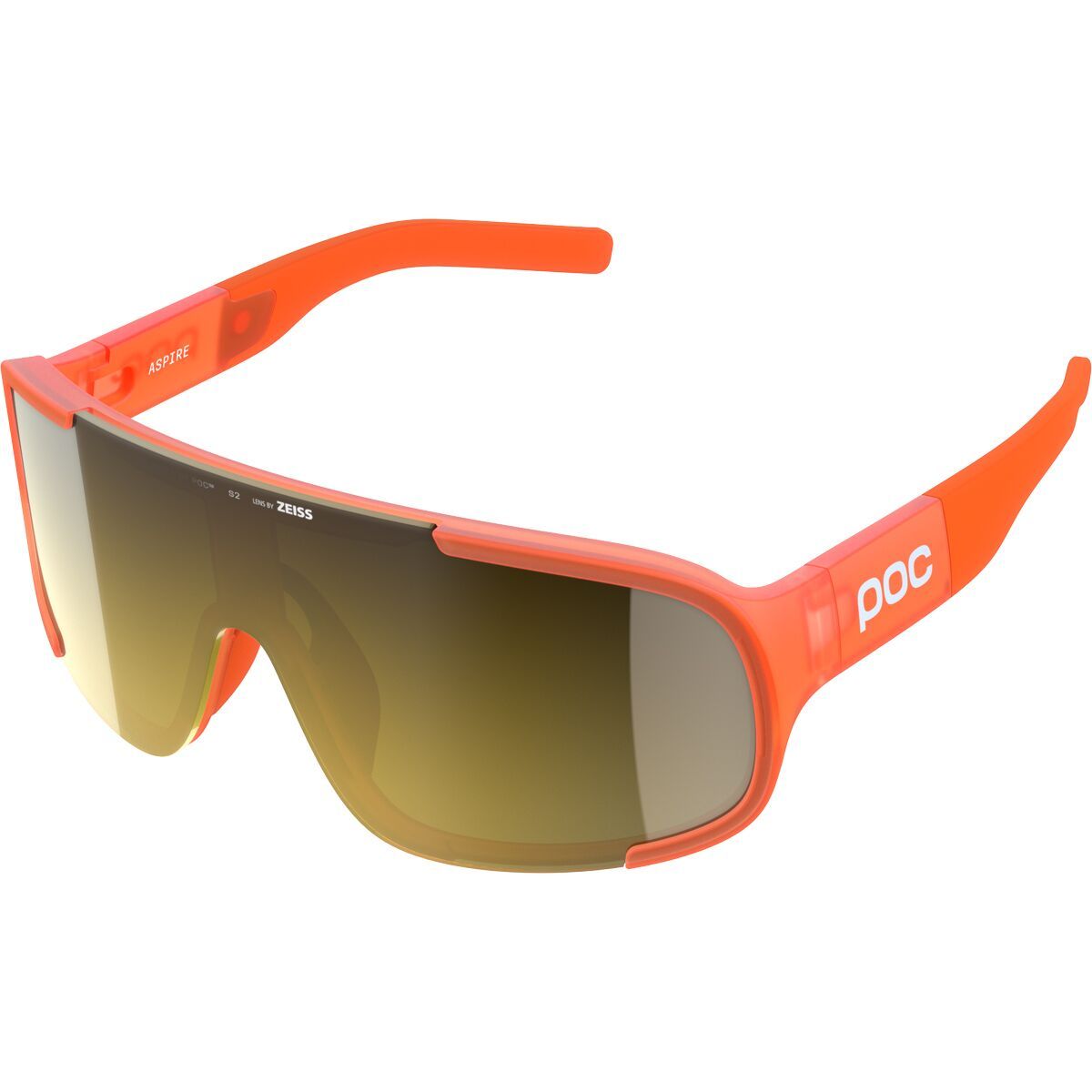 Image of POC Aspire Sunglasses Fluo. Orange Translucent/Clarity Road, One Size