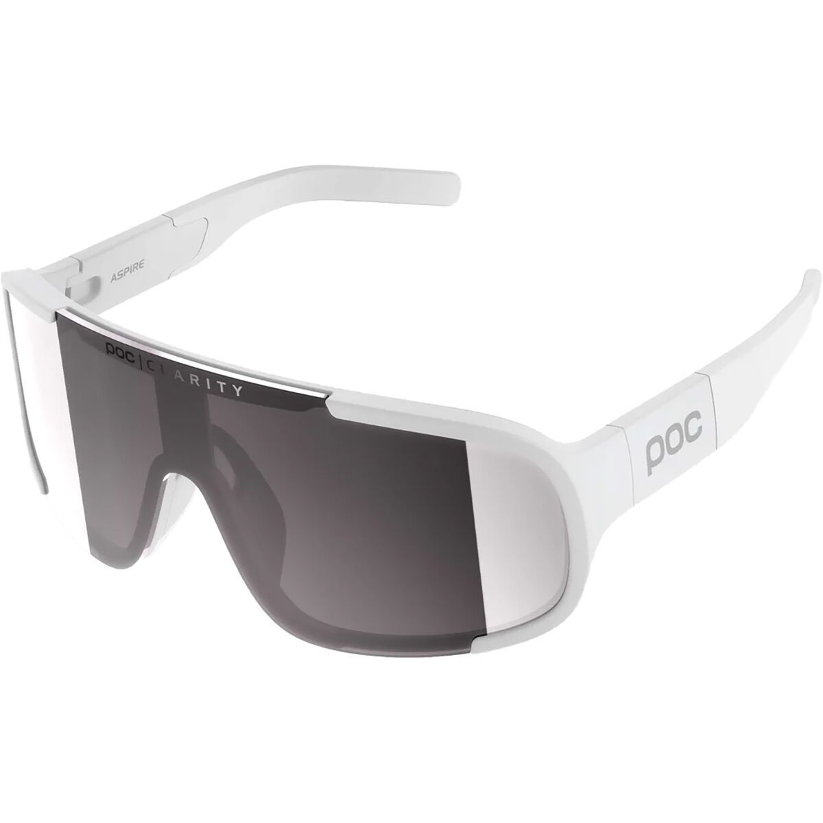 POC Aspire Sunglasses Hydrogen White/Clarity Road/Sunny Silver, One Size