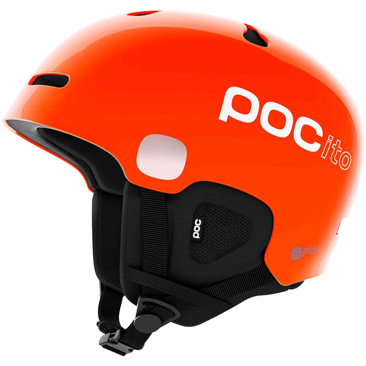 Image of POC Pocito Auric Cut Spin Helmet - Kids' Fluorescent Orange, XXS
