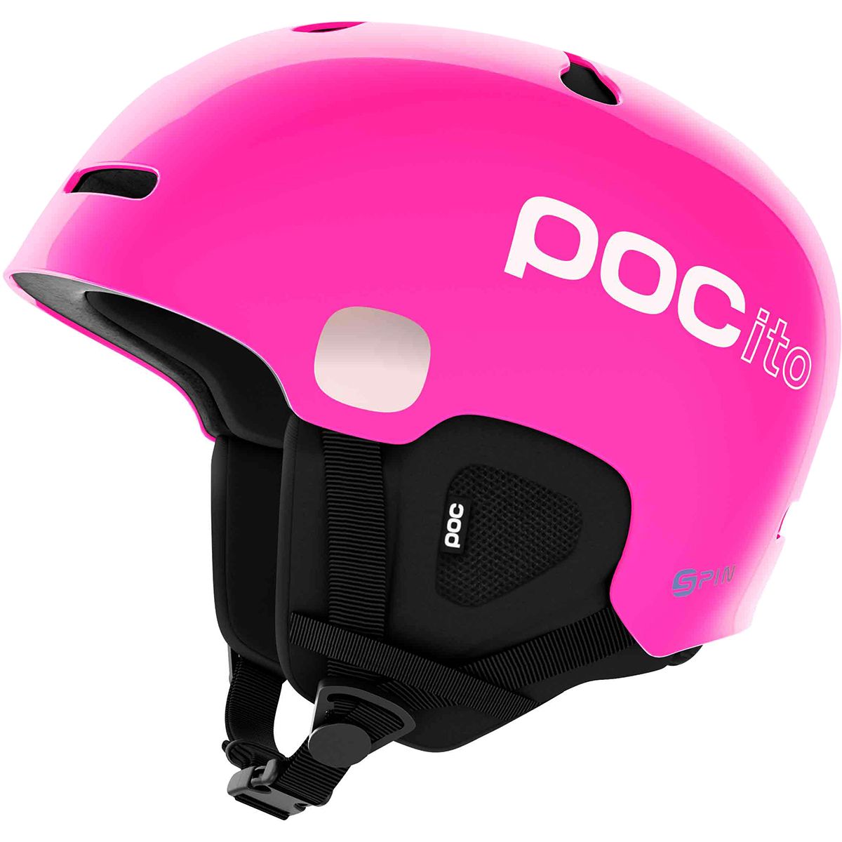 POC Pocito Auric Cut Spin Helmet - Kids' Fluorescent Pink