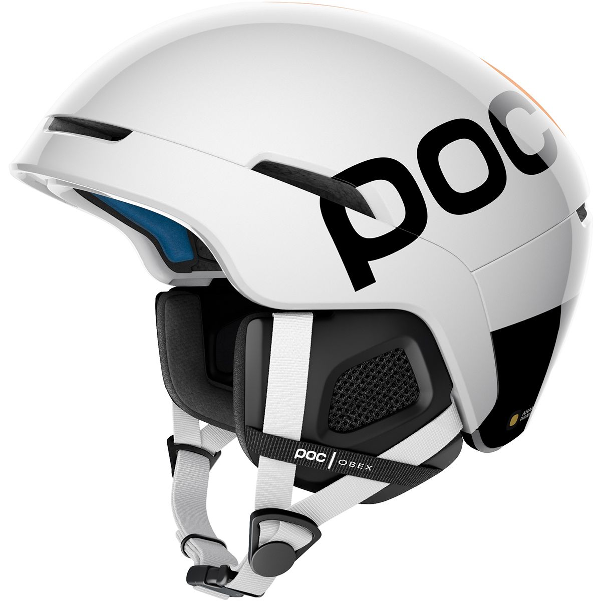 POC Obex BC Spin Helmet Hydrogen White/Fluorescent Orange Avip