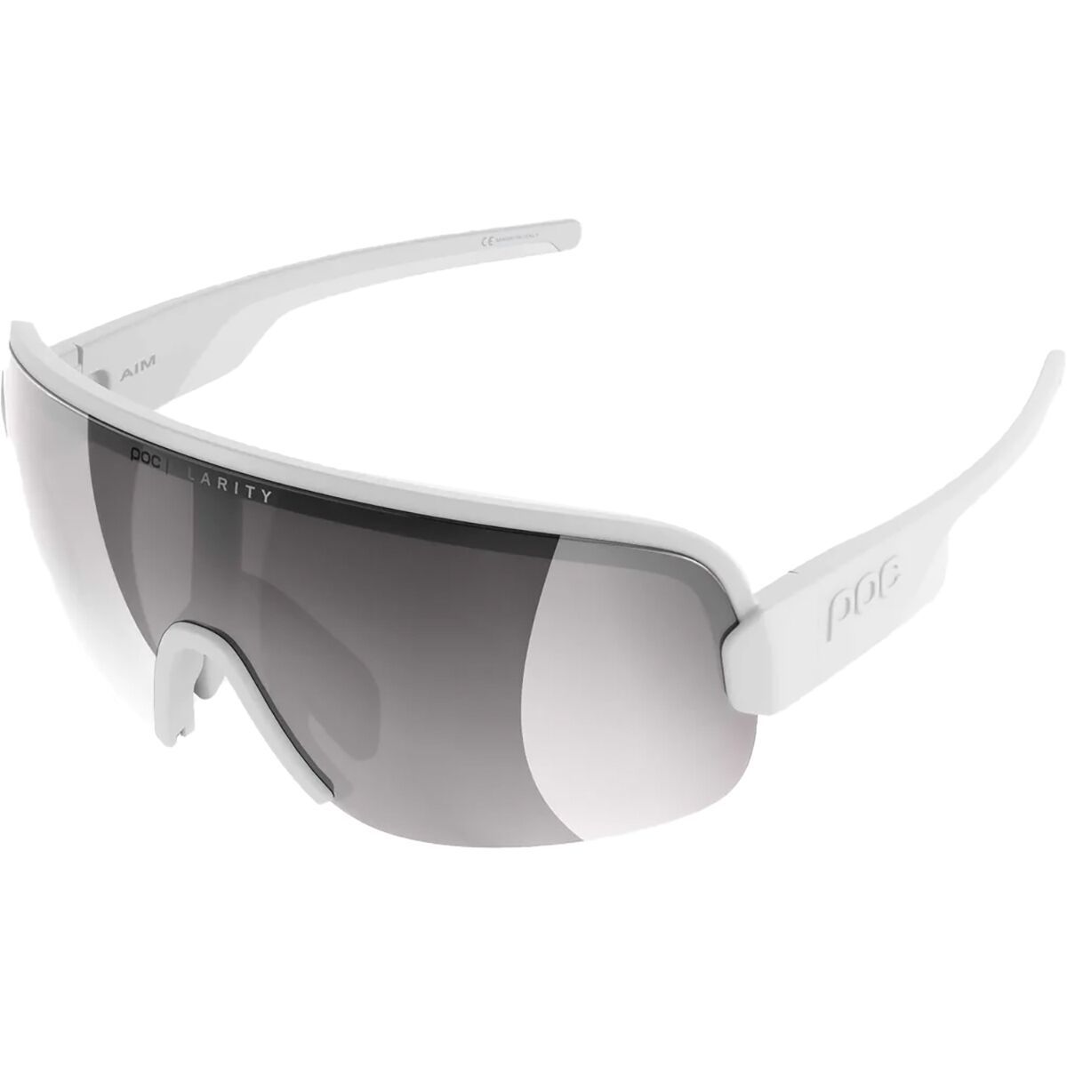 Image of POC Aim Sunglasses Hydrogen White/Clarity Road/Sunny Silver, One Size