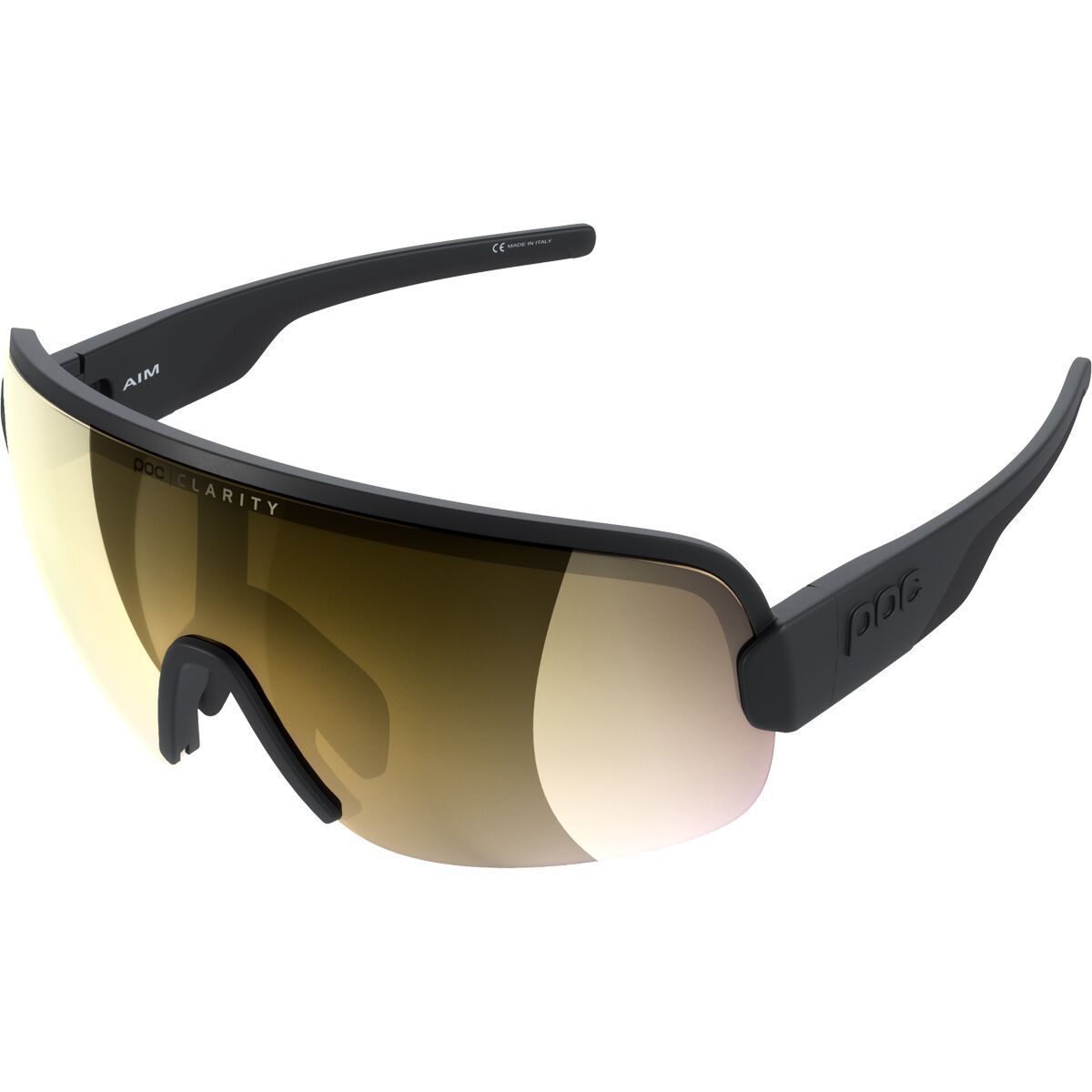 Image of POC Aim Sunglasses Uranium Black/Clarity Road, One Size