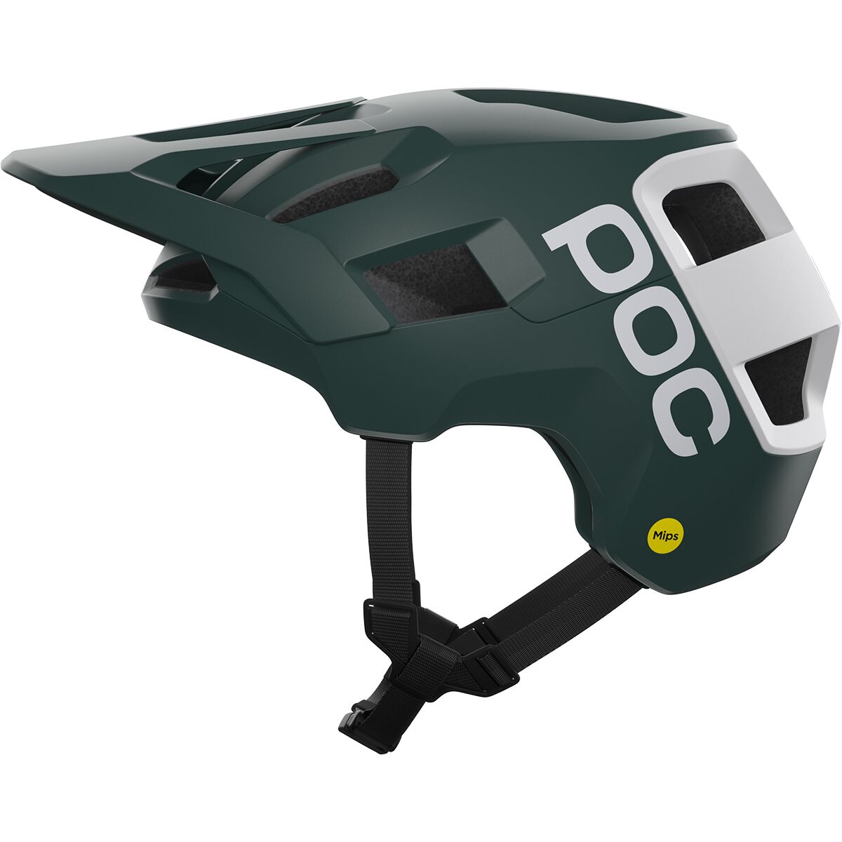 Image of POC Kortal Race Mips Helmet Pargasite Green Matt/Hydrogen White Matt, 55-58cm