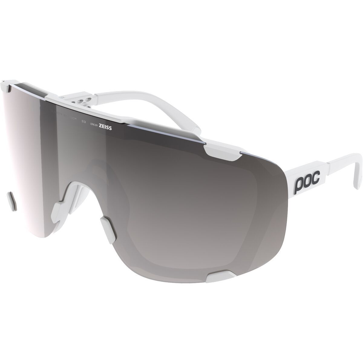 Image of POC Devour Sunglasses Hydrogen White/Clarity Road/Sunny Silver, One Size