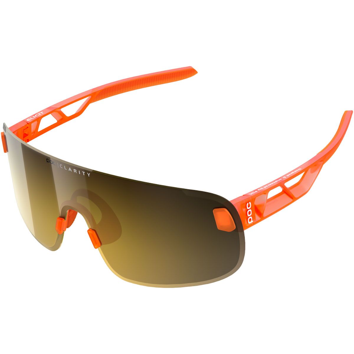 POC POC Elicit Sunglasses Fluo. Orange Translucent/Clarity Road, One Size