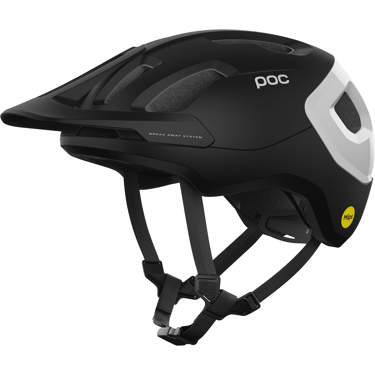 Image of POC Axion Race Mips Helmet Uranium Black Matte/Hydrogen White, M