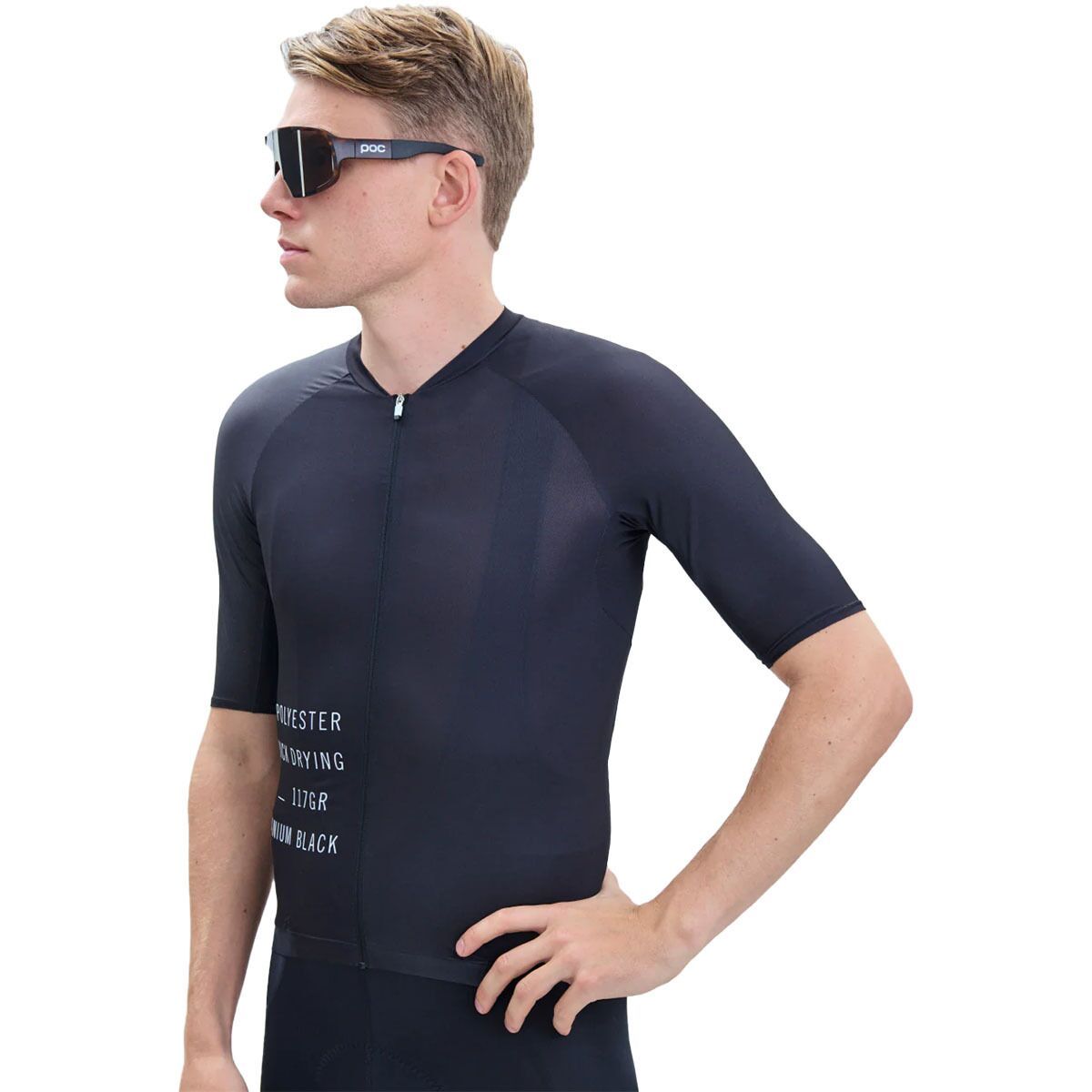 Image of POC Pristine Print Jersey - Men's Uranium Black, L