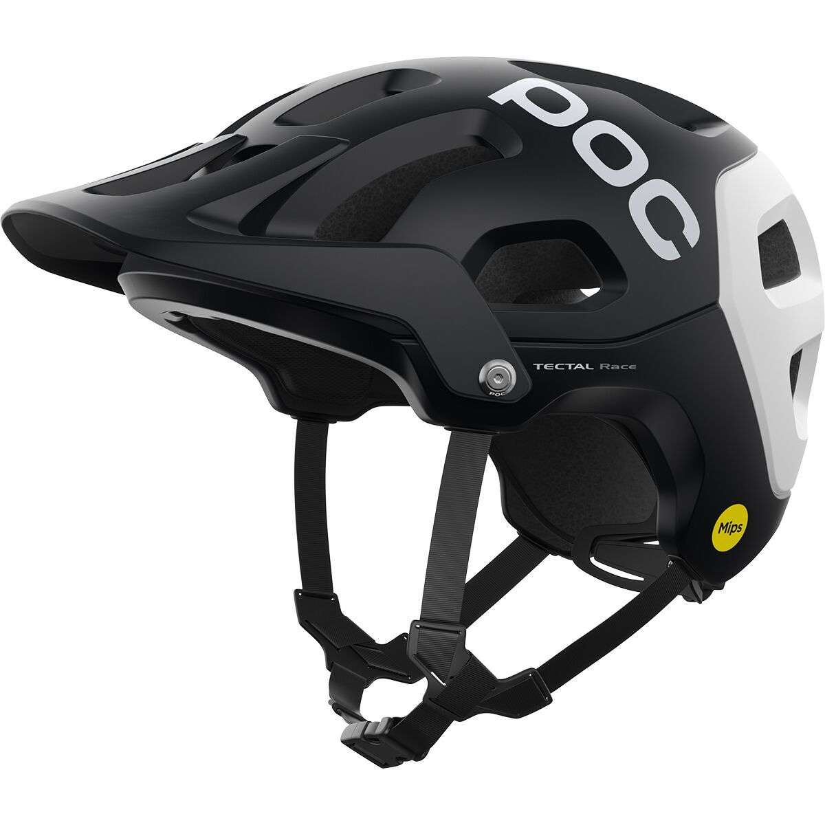 Image of POC Tectal Race Mips Helmet Uranium Black/Hydrogen White Matte, S