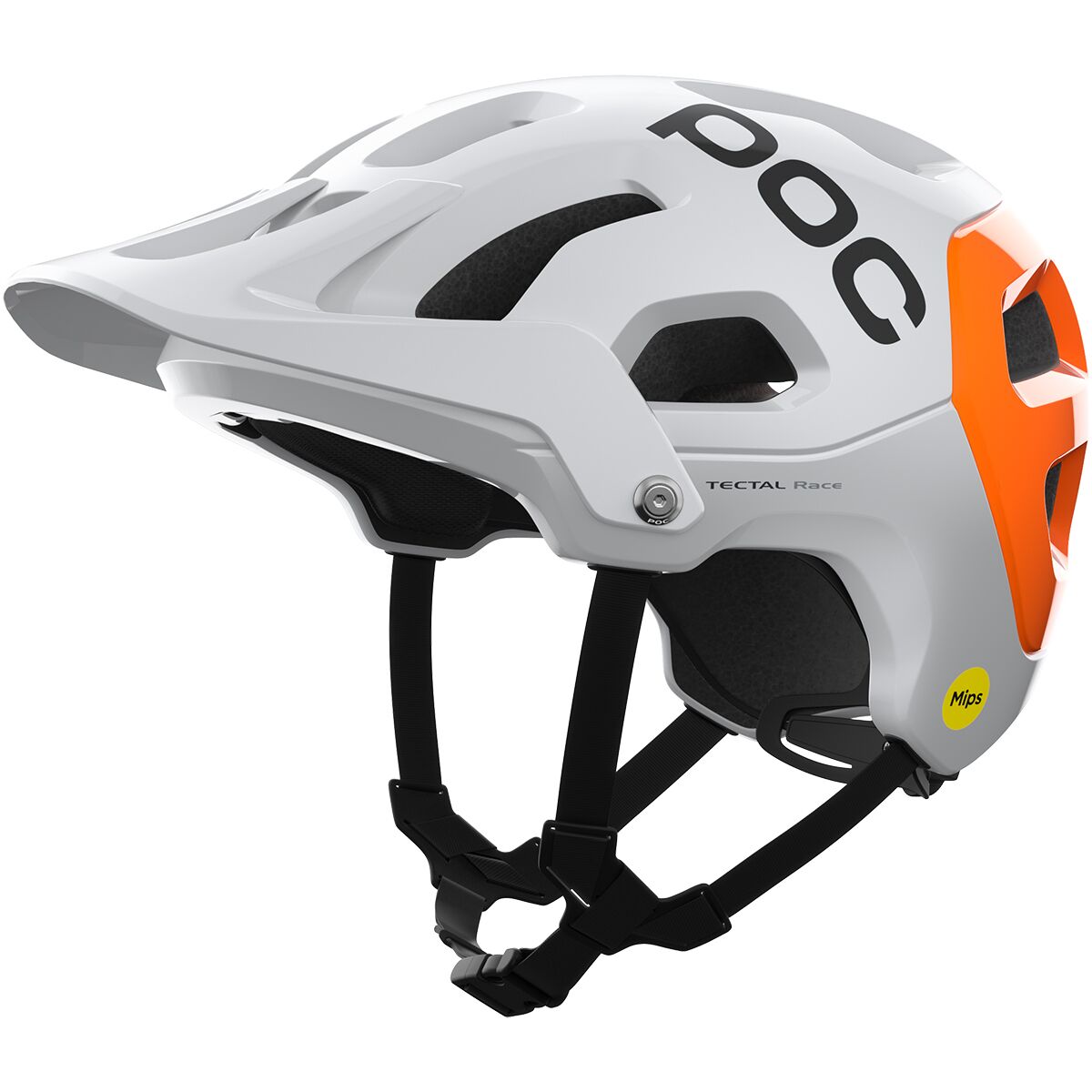 Image of POC Tectal Race Mips NFC Helmet Hydrogen White/Fluorescent Orange AVIP, S
