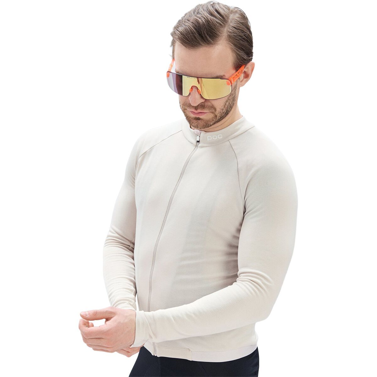 Image of POC Thermal Lite Long-Sleeve Jersey - Men's Light Sandstone Beige, XL
