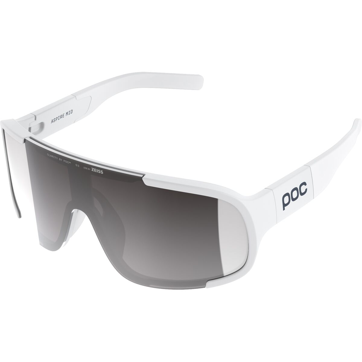 Image of POC Aspire Mid Sunglasses Hydrogen White/Clarity Road/Sunny Silver, One Size