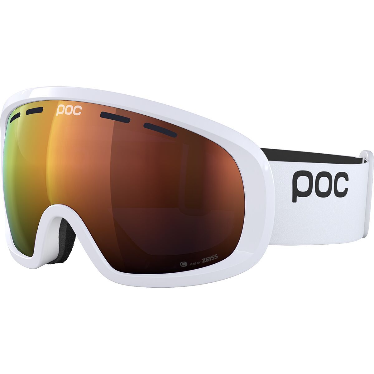 Image of POC Fovea Mid Goggles Hydrogen White/Partly Sunny Orange, One Size