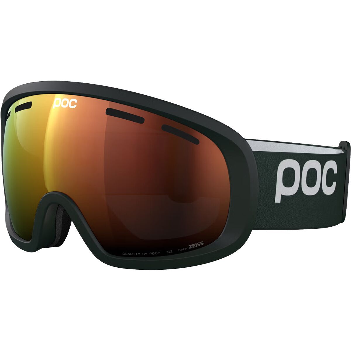 Image of POC Fovea Mid Goggles Pargasite Green/Partly Sunny Orange, One Size