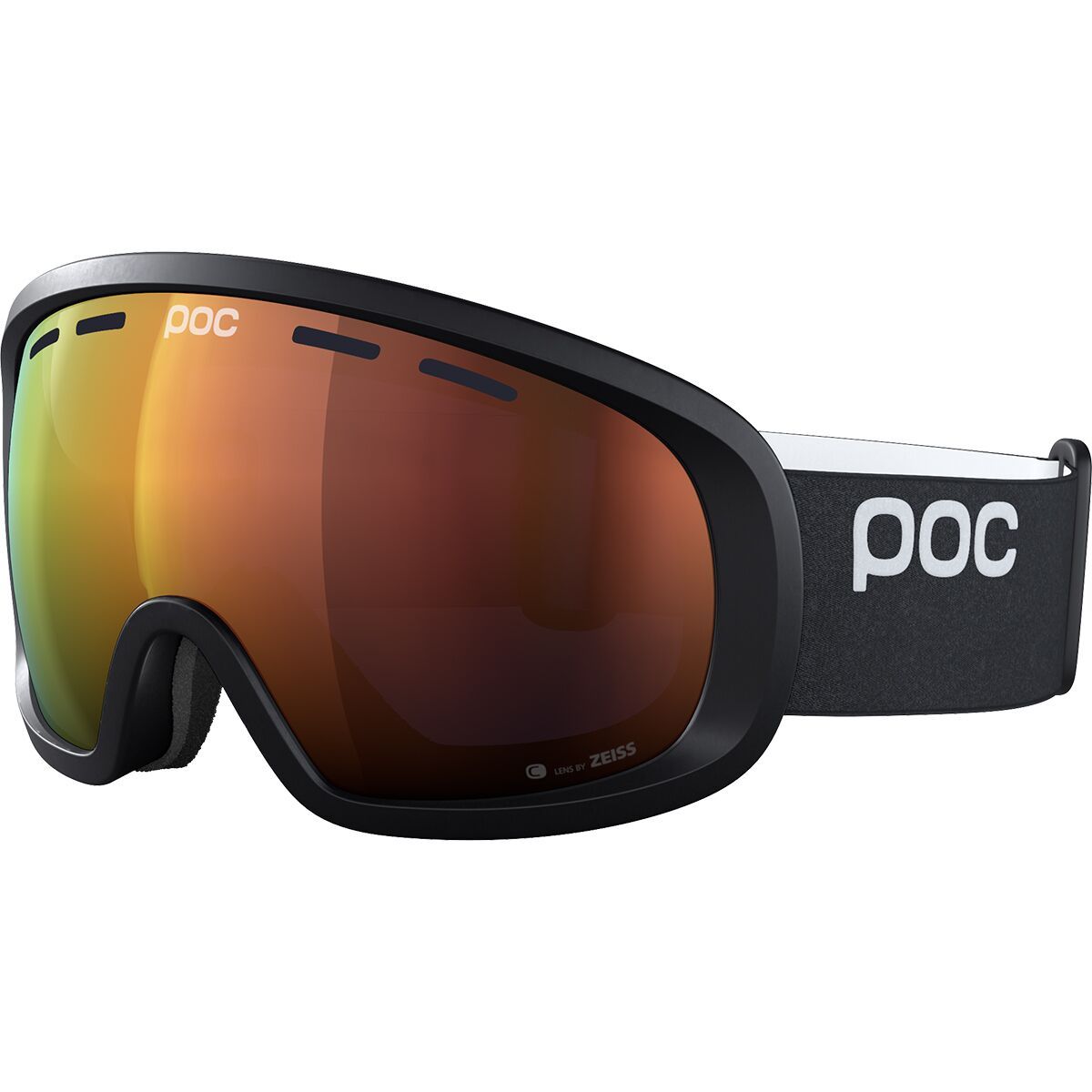 Image of POC Fovea Mid Goggles Uranium Black/Partly Sunny Orange, One Size
