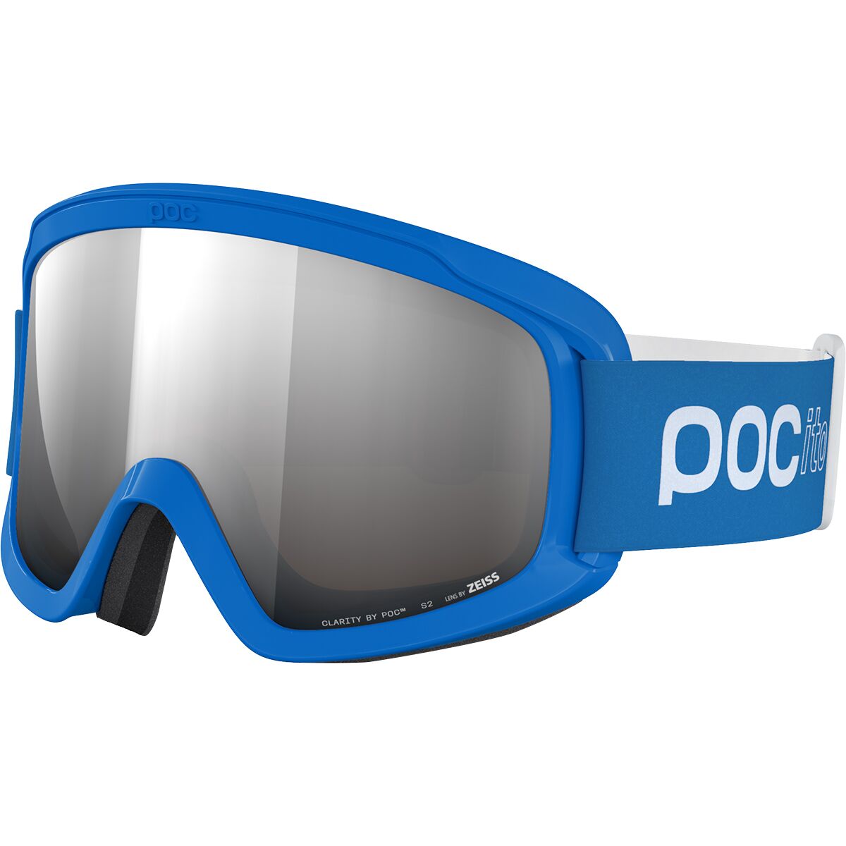 Image of POC POCito Opsin Goggles - Kids' Fluorescent Blue/Partly Sunny Silver, One Size