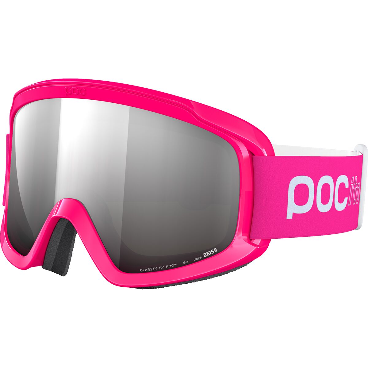 Image of POC POCito Opsin Goggles - Kids' Fluorescent Pink/Partly Sunny Silver, One Size