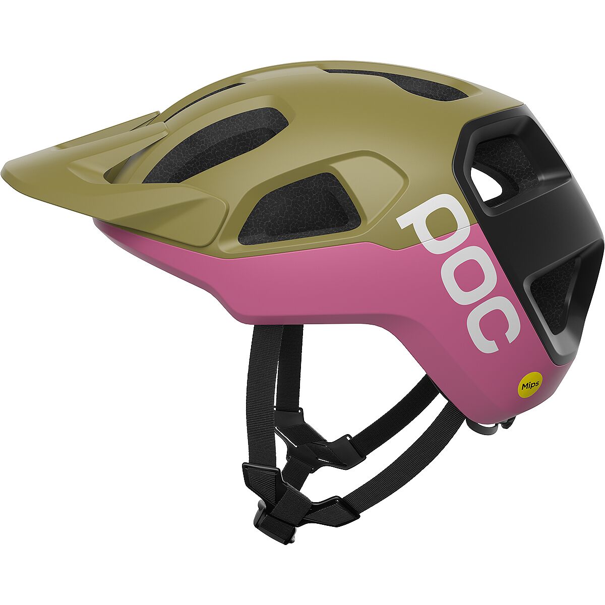 Image of POC Cularis Helmet Olivine Green Matt/Thulite Pink Matt, S/51-54