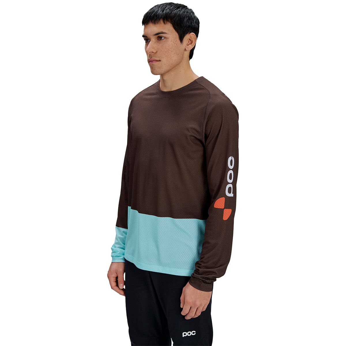 Image of POC Motion Air Long-Sleeve Jersey - Women's Bronzite Brown/Lazurite Blue, XS