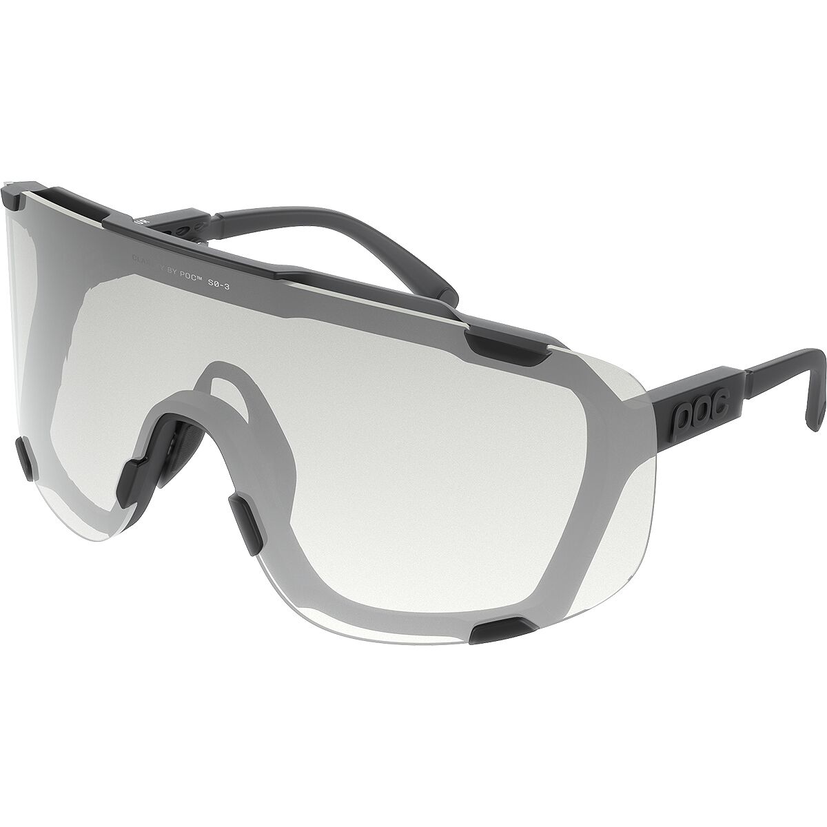 POC POC Devour Photochromic Sunglasses Translucent Black/Clarity Photochromic, One Size