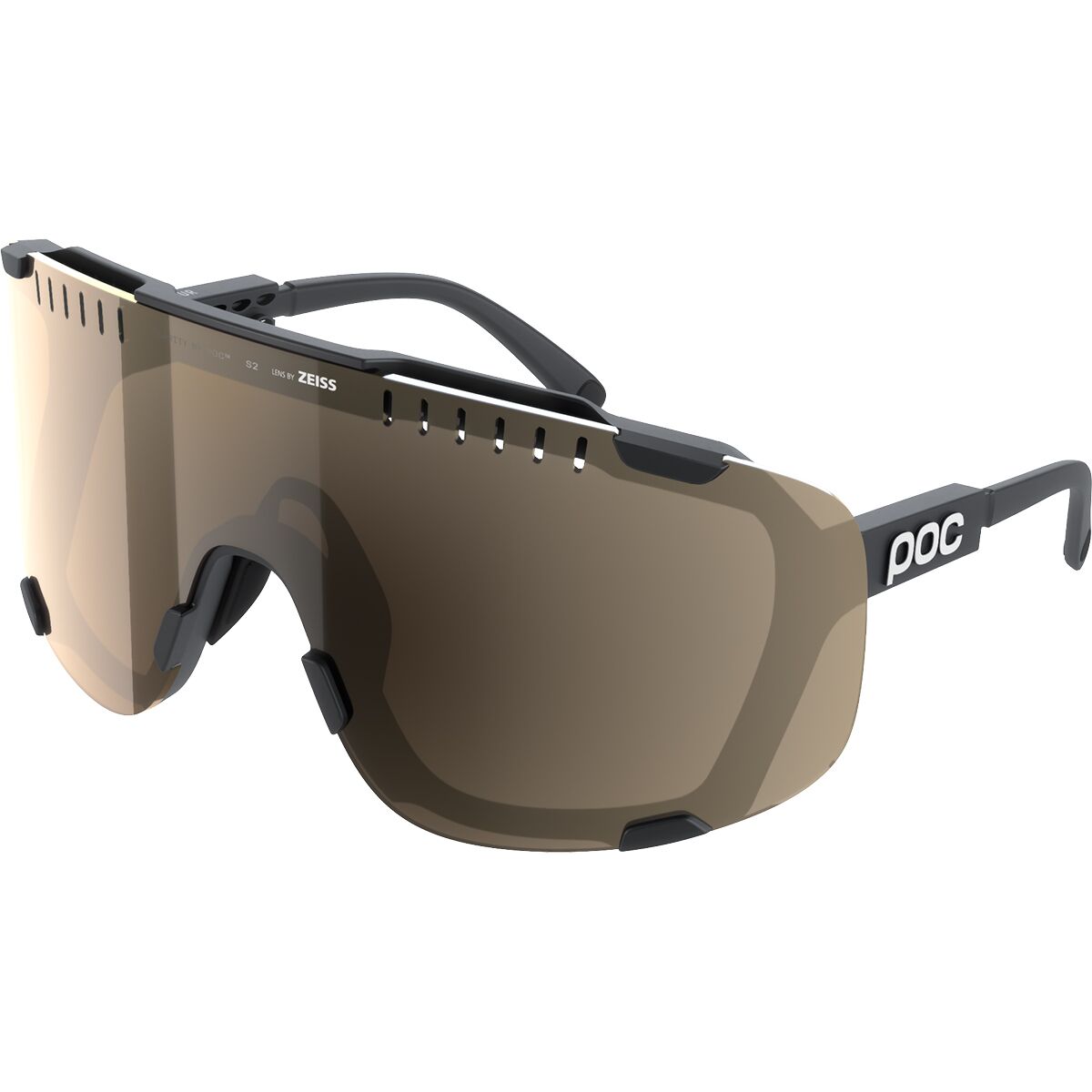 POC POC Devour Sunglasses Uranium Black/Clarity Trail, One Size