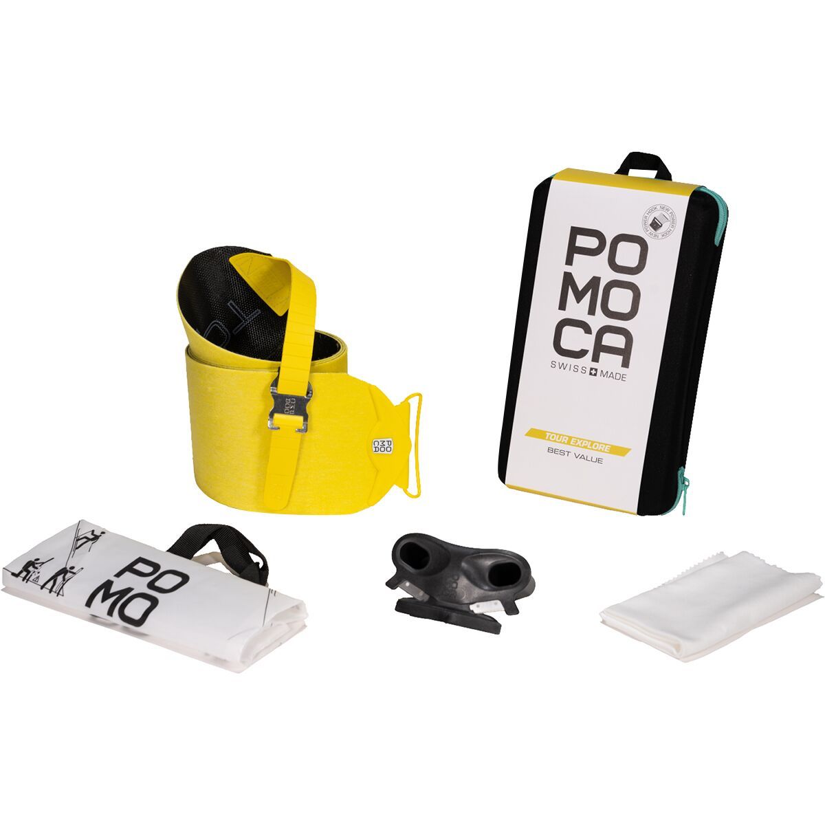 Pomoca Climb 2.0 Back Fix 120mm CF v2 Climbing Skin Yellow, 185cmx120mm