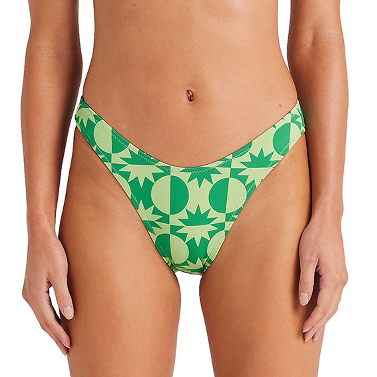 Image of Poolside Paradiso Cayman High Cut Cheeky Bottom - Women's Daiquiri, XL/14