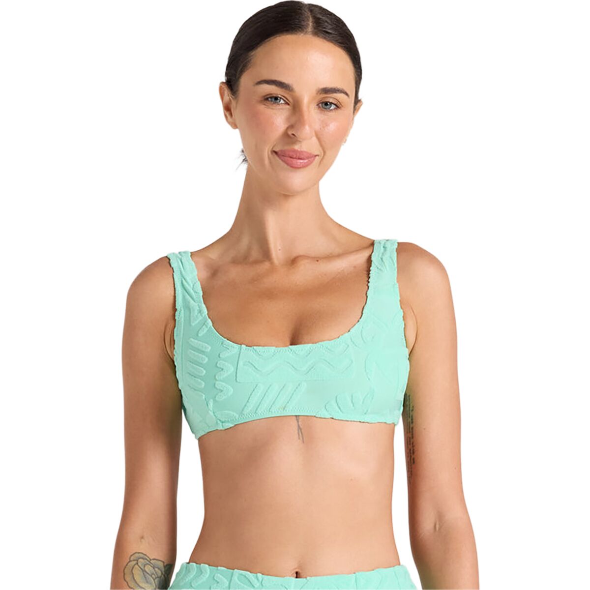 Image of Poolside Paradiso Mai Tai Crop Top - Women's Mint, XS/6