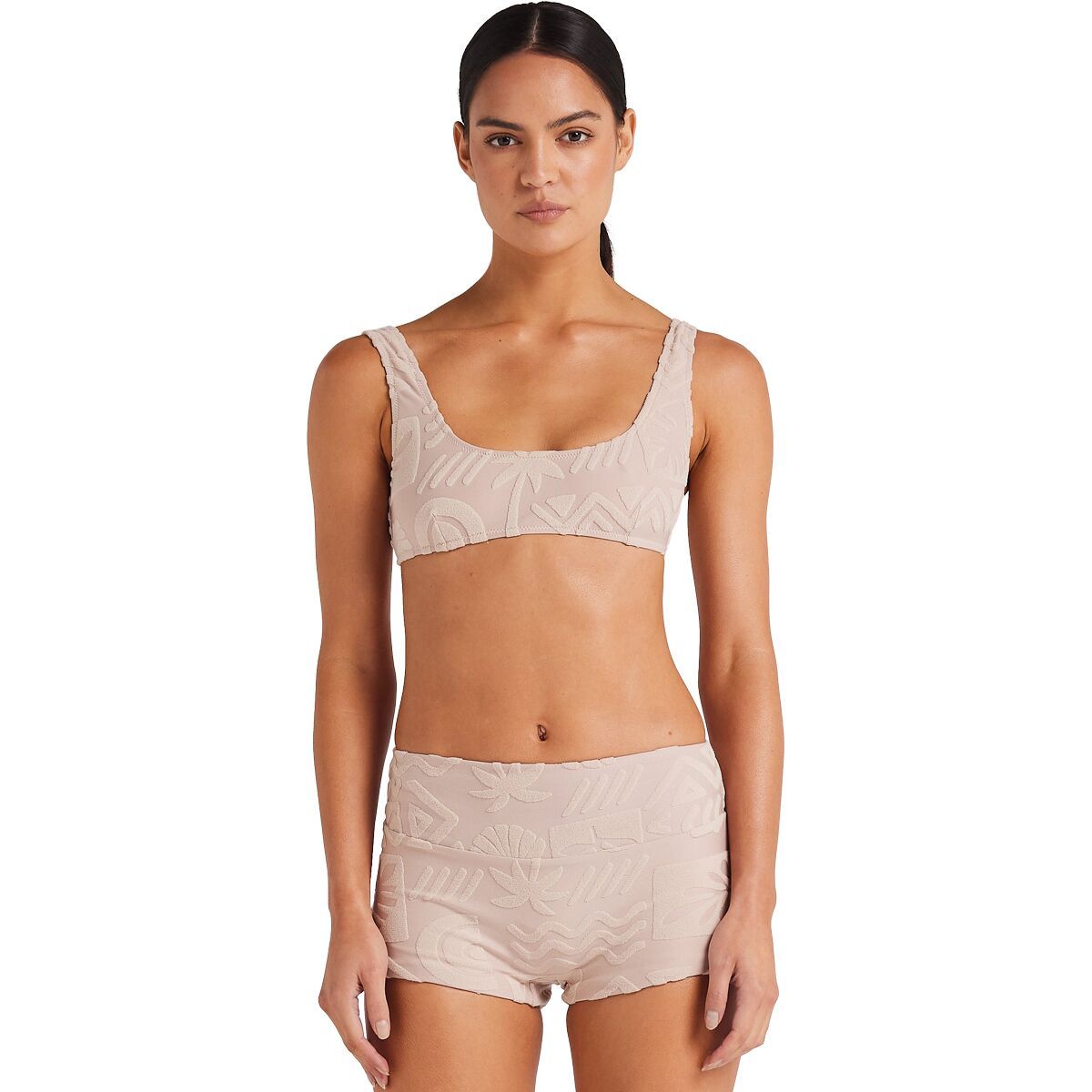 Image of Poolside Paradiso Mai Tai Crop Top - Women's Mushroom, M/10