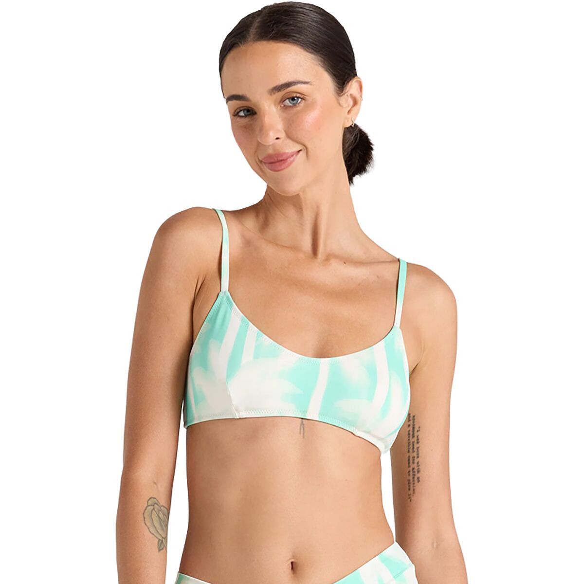 Image of Poolside Paradiso Palms Scoop Bralette Bikini Top - Women's Mint, L/12