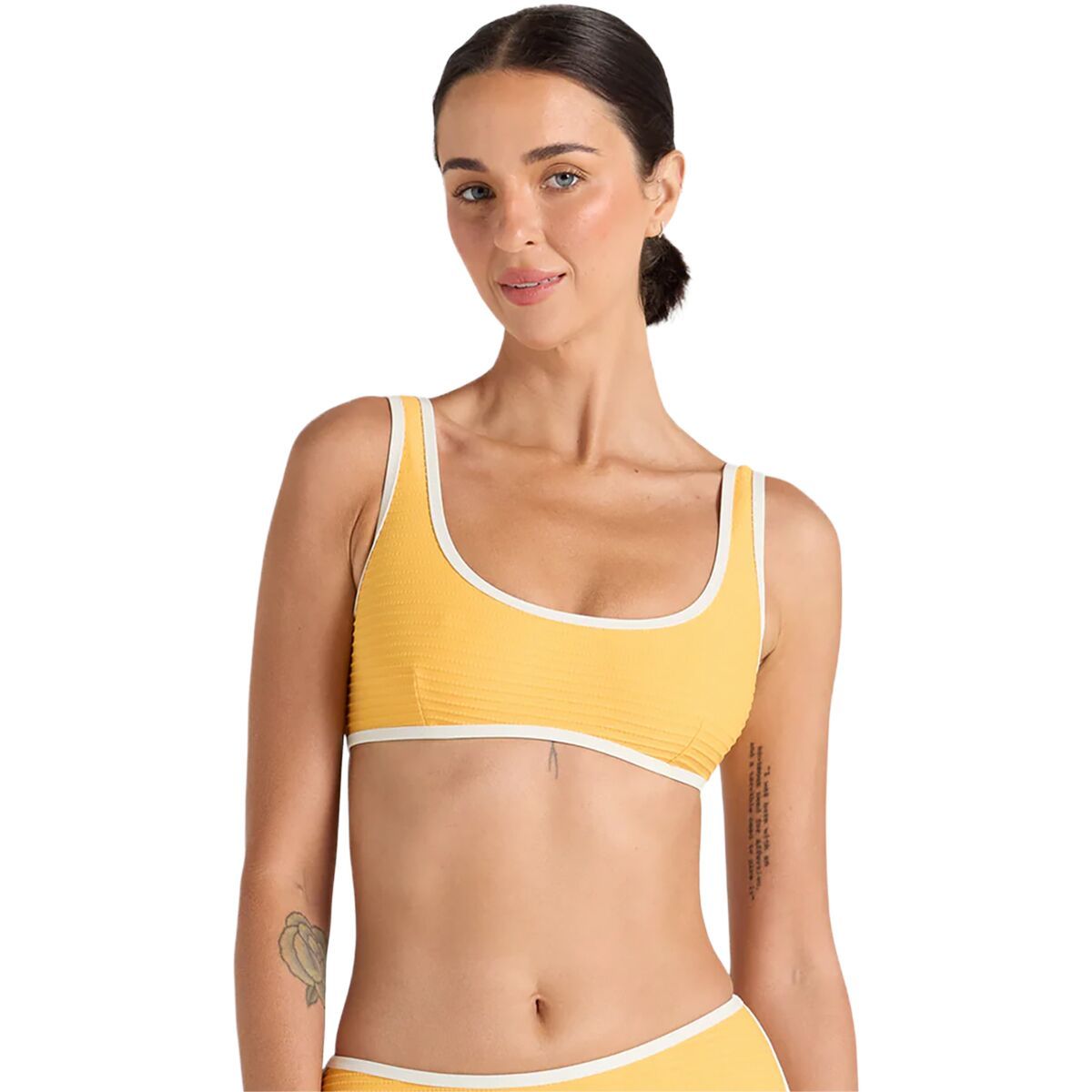 Image of Poolside Paradiso Poolside Crop Bikini Top - Women's Sunshine, XS/6