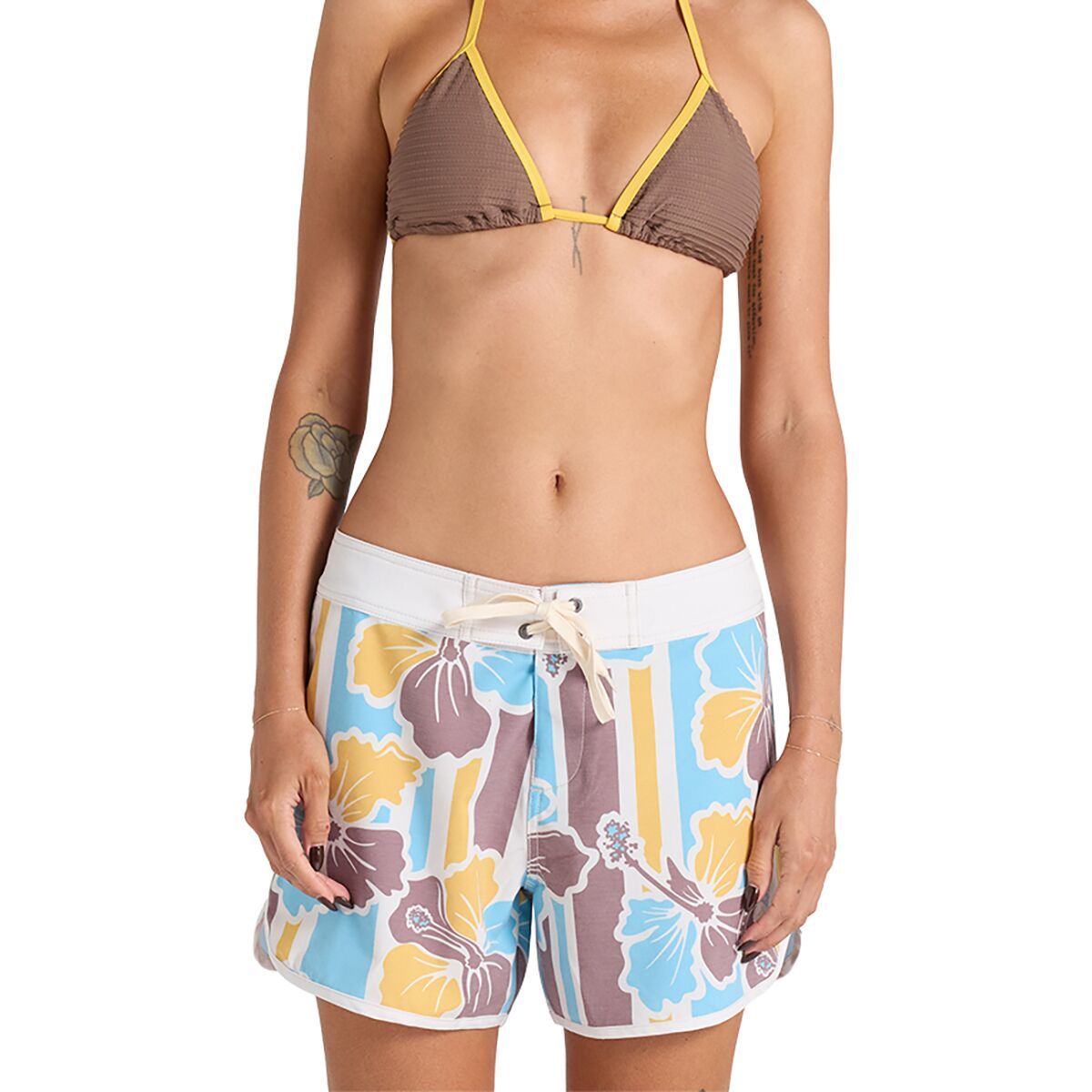Image of Poolside Paradiso Northshore Surf Short - Women's Hibiscus, XL/14