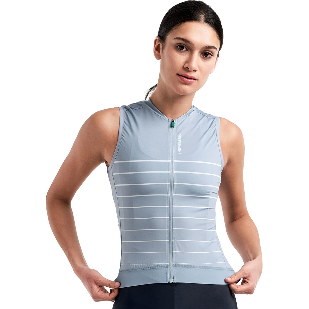 Peppermint Cycling Peppermint Cycling Signature Sleeveless Jersey - Women's Gradient Stripe Poppy, L